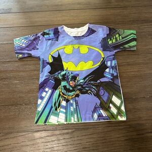 Sm 6/7 Batman Purple and Yellow Graphic Tee